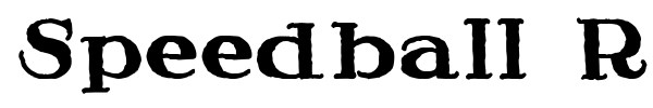 Speedball Ragged font preview